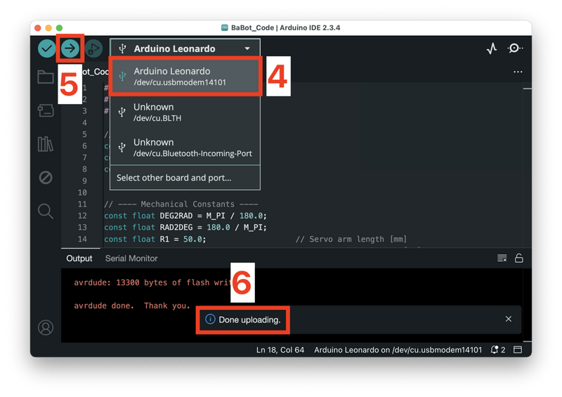 Re-upload the firmware